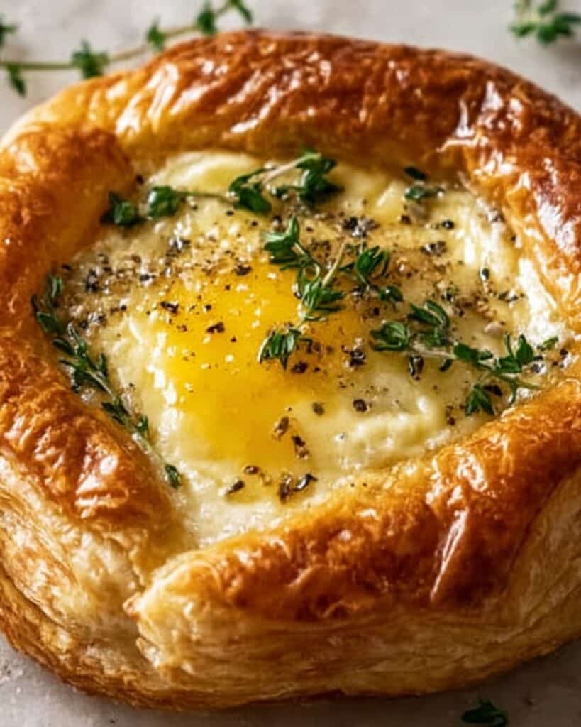Brie en Croûte with Lemon Curd and Fresh Herbs Recipe