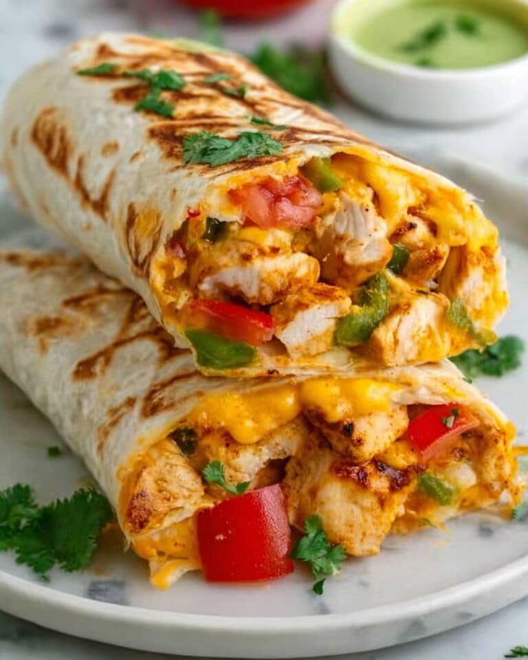 Cheesy Chicken Wraps Recipe