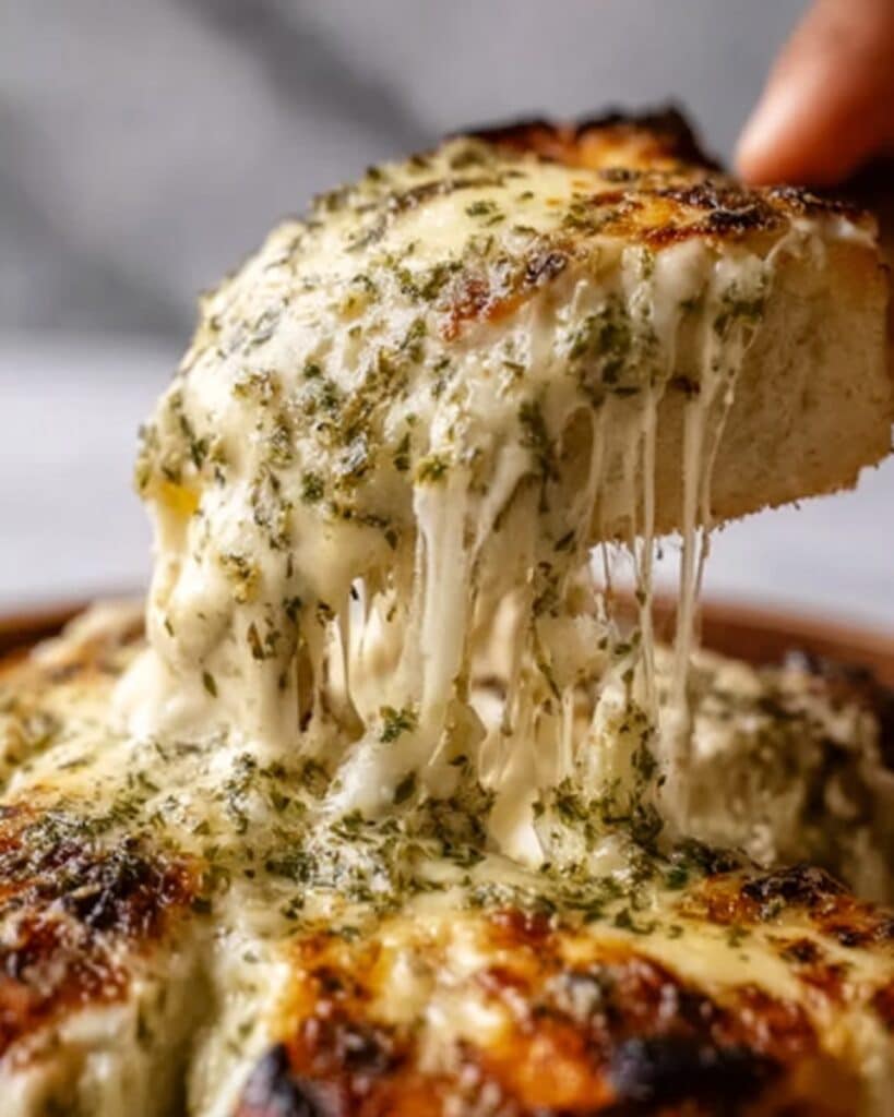 Lemon-Herb Chicken Alfredo with Spicy Feta and Crispy Brussels-Parmesan Wedges Recipe