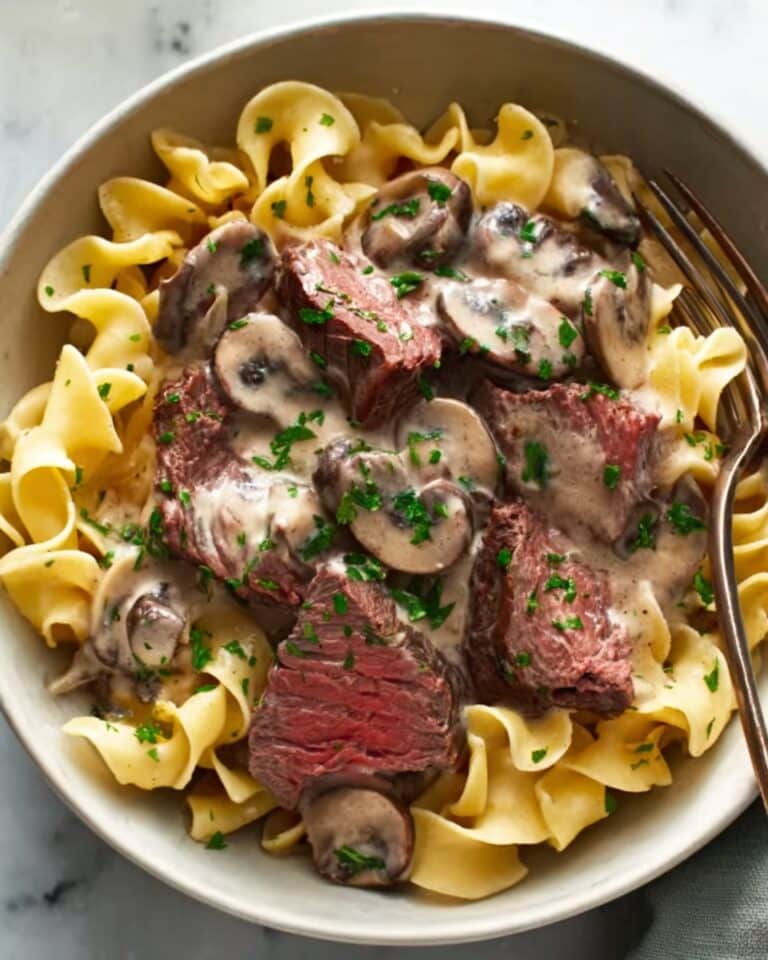 Beef Stroganoff with Egg Noodles Recipe
