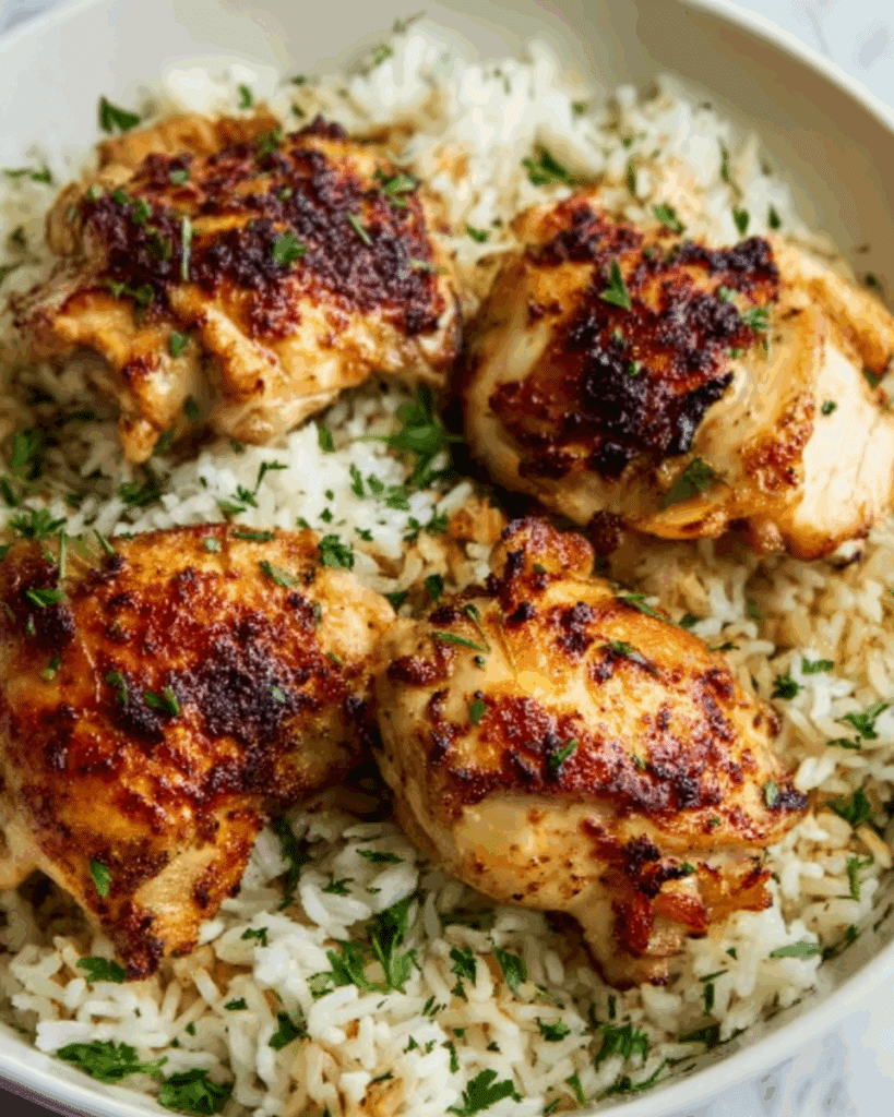 Herbed Vegan Chicken and Rice Bake Recipe