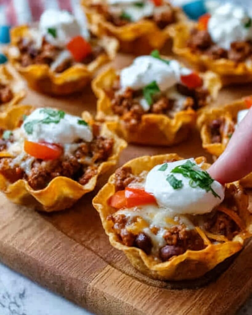 Red, White, and Blue Taco Bites Recipe