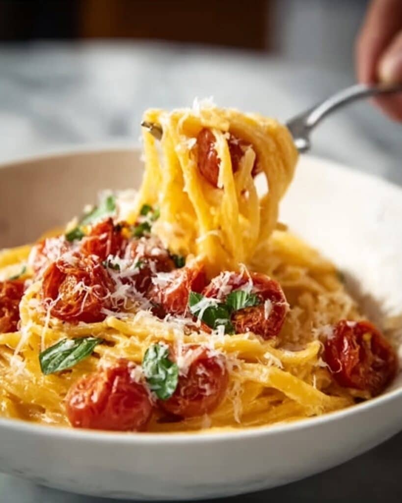 Roasted Tomato and Garlic Ricotta Pasta Recipe