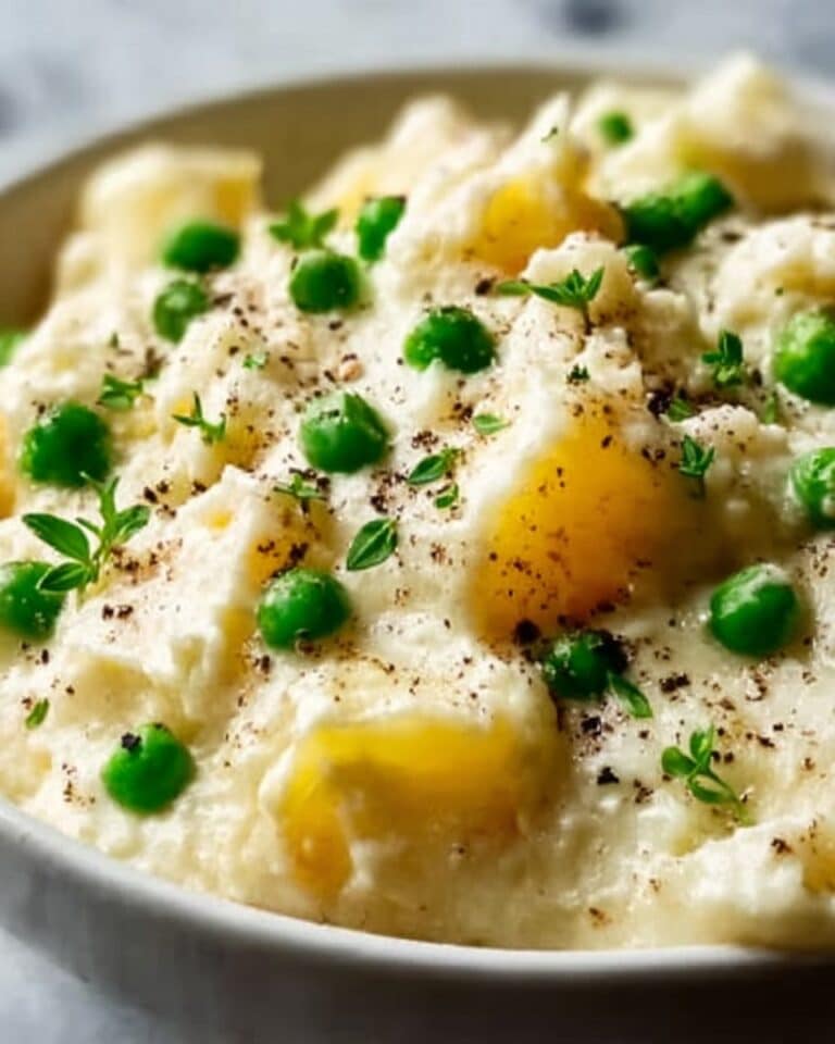 Creamed Potatoes and Peas Recipe