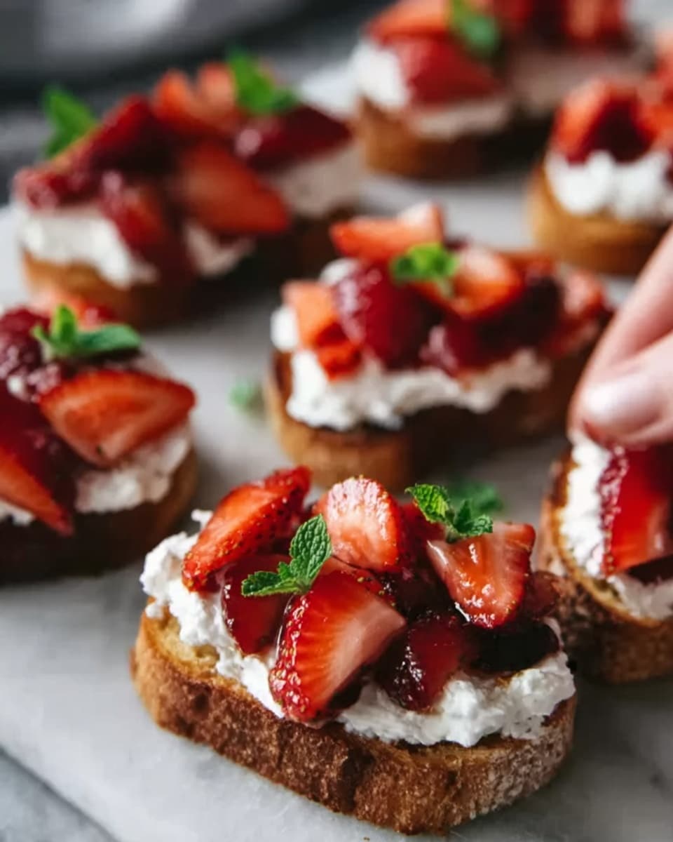 Balsamic Strawberries Crostini Recipe - Recipe Image