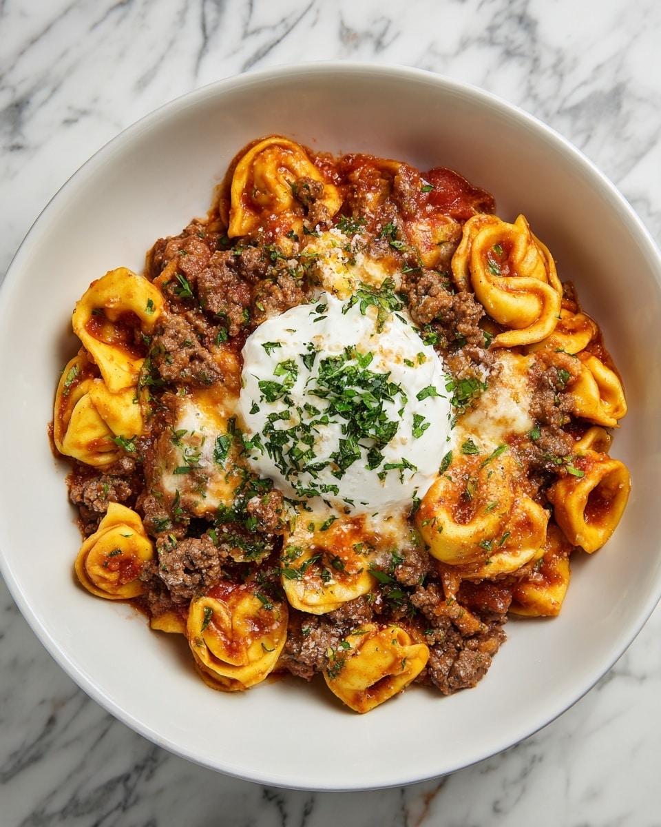 Cheesy Beef Enchiladas Tortellini: A Must-Try Delight Recipe - Recipe Image