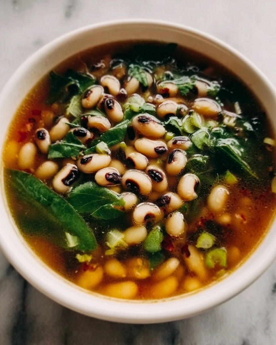 Black-Eyed Peas with Greens Recipe - Recipe Image