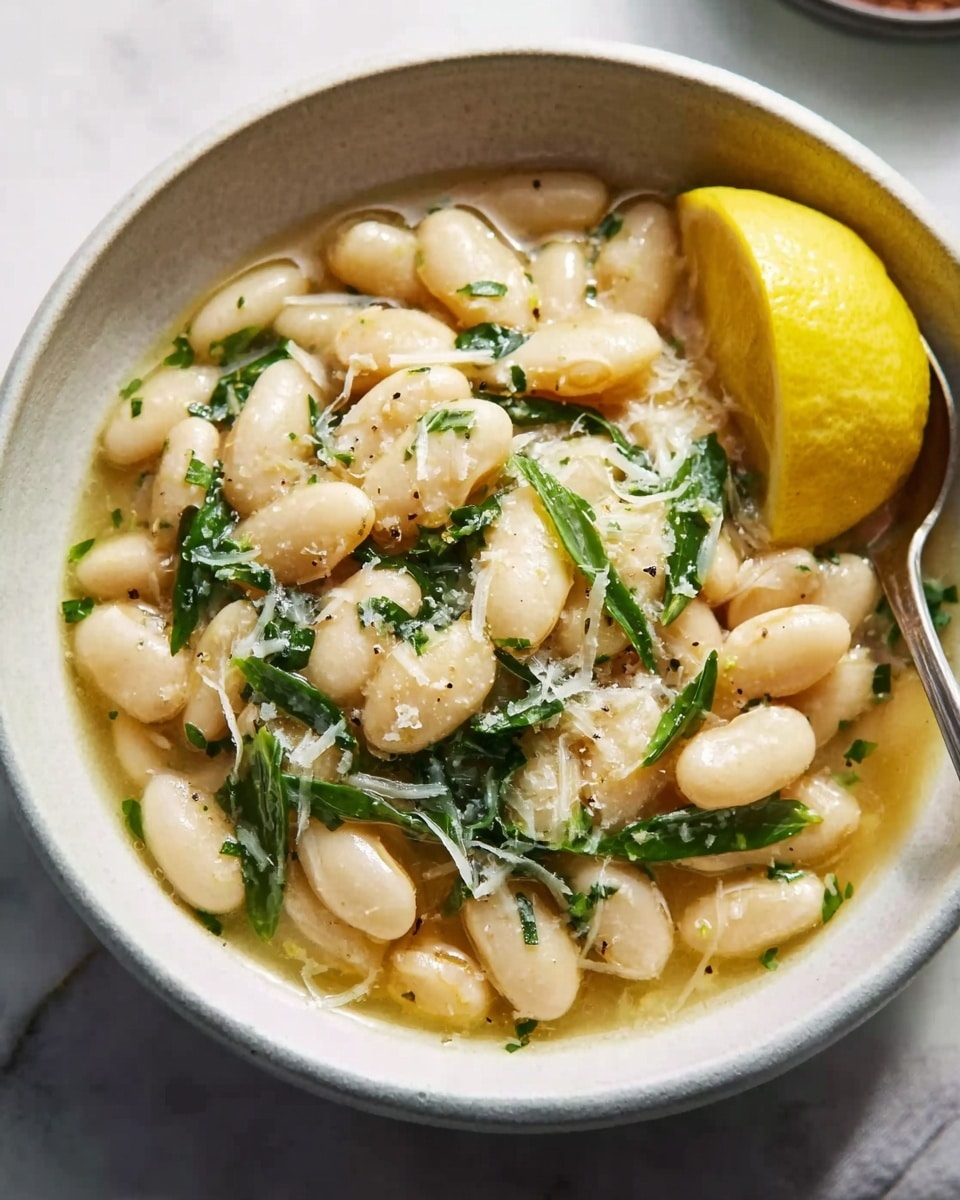 Brothy White Beans with Parmesan and Lemon Recipe - Recipe Image