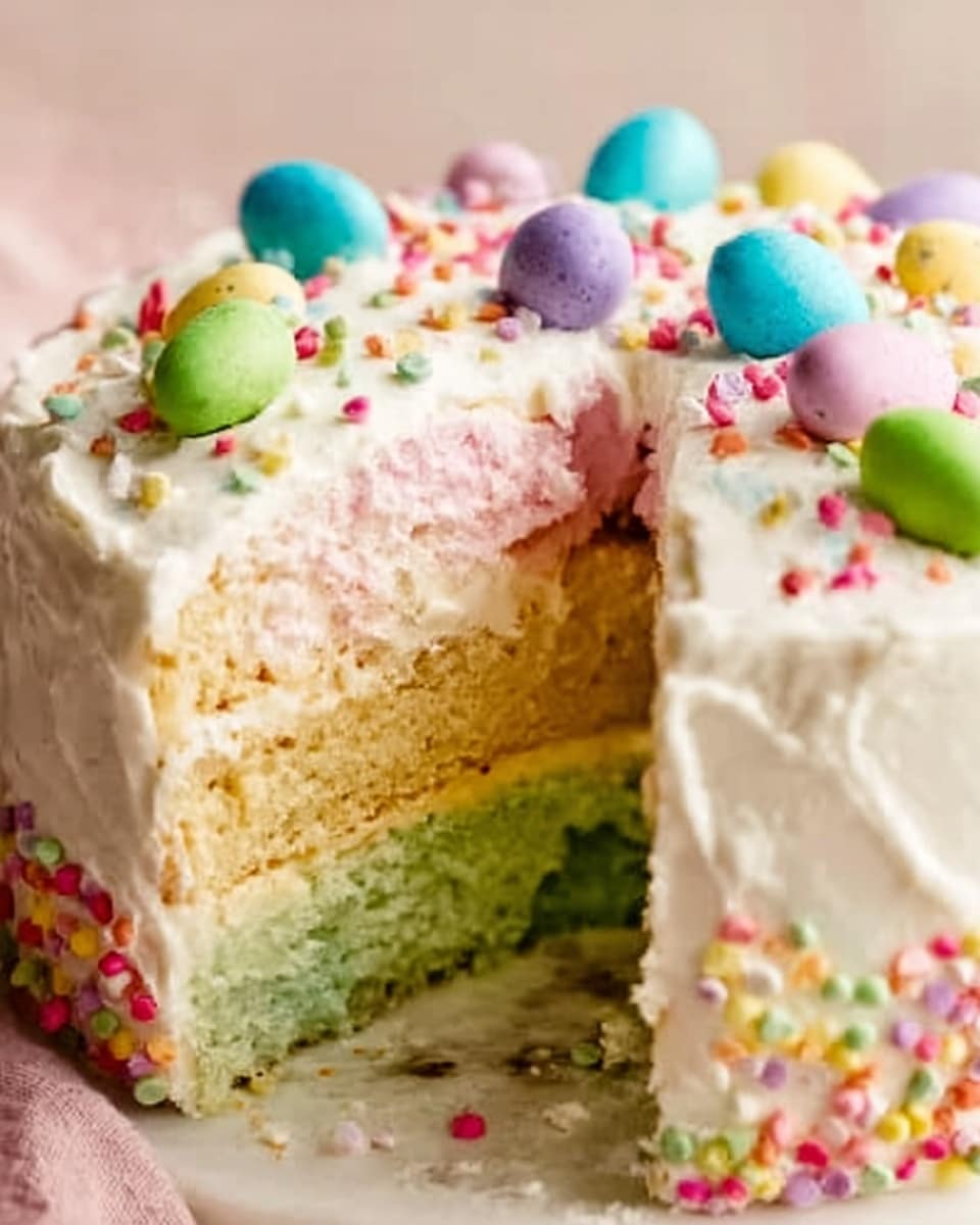Festive Easter Poke Cake Recipe - Recipe Image