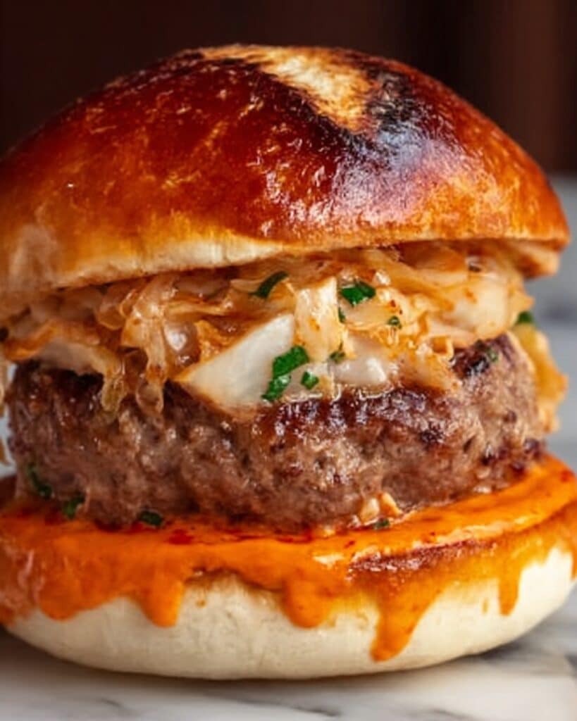 Bulgogi Kimchi Burger Recipe