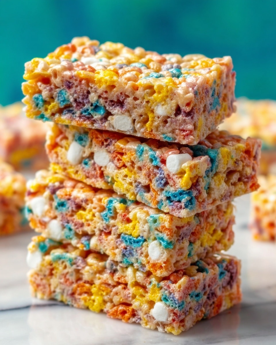 Fruity Pebbles Rice Krispie Treats Recipe - Recipe Image