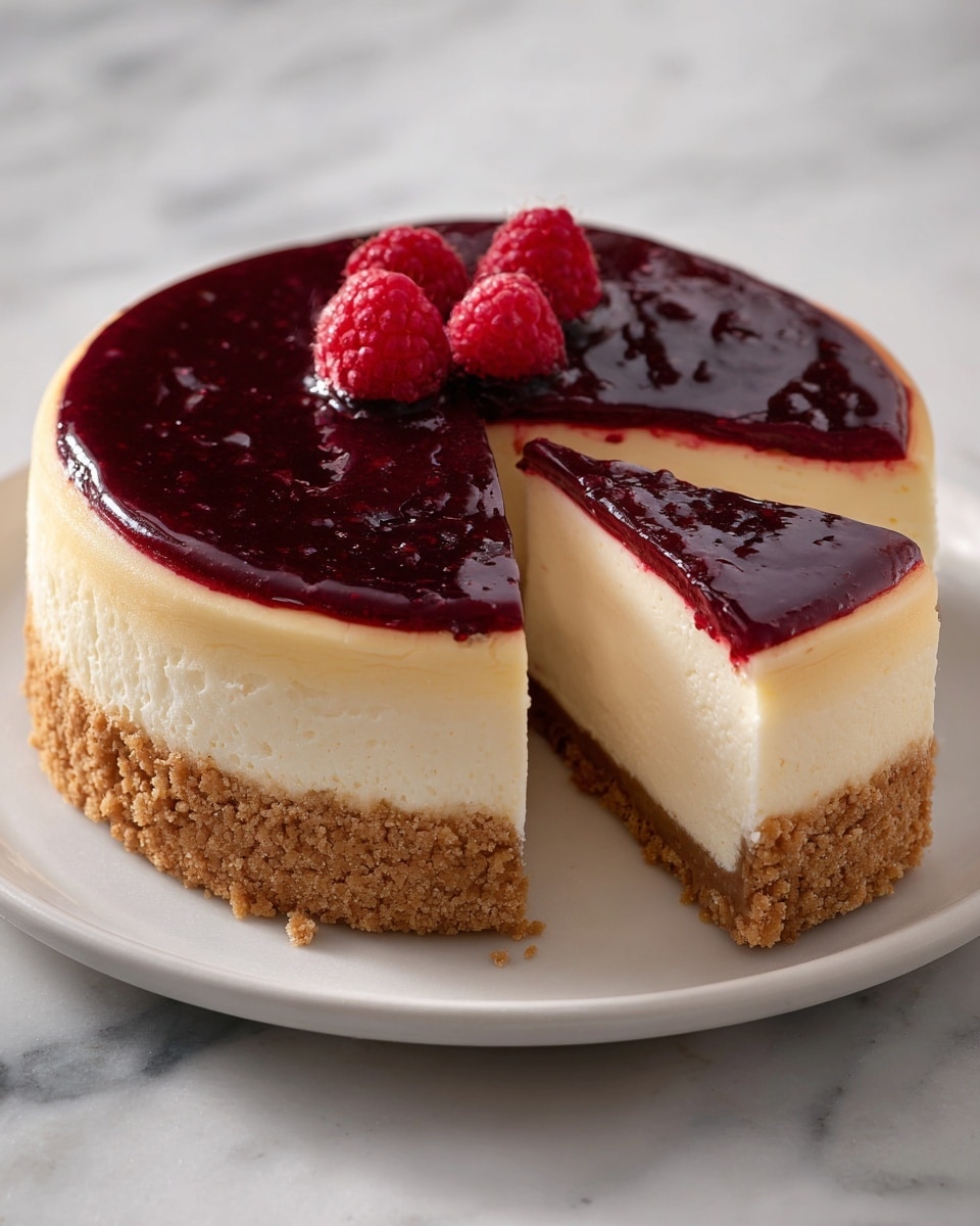 Tall and Creamy New York Cheesecake Recipe - Recipe Image