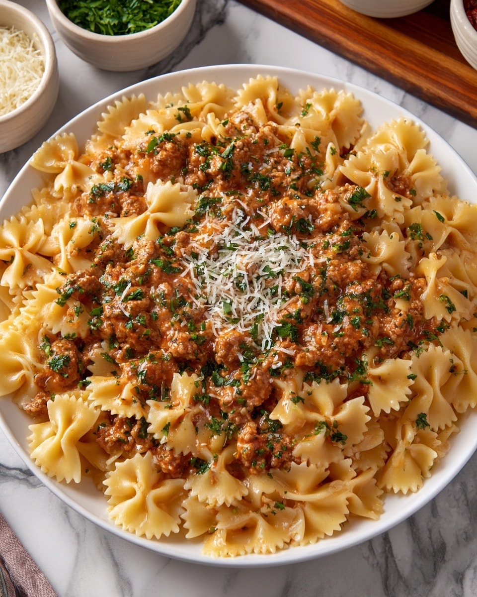 Bowtie Pasta Ziti with Ricotta and Mozzarella Recipe - Recipe Image