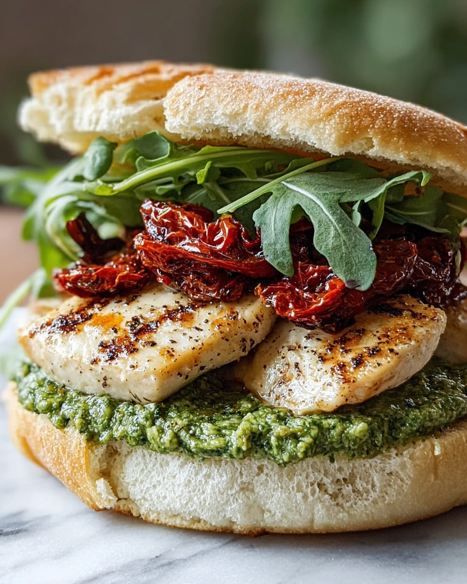 Grilled Chicken Sandwich with Pesto Recipe - Recipe Image