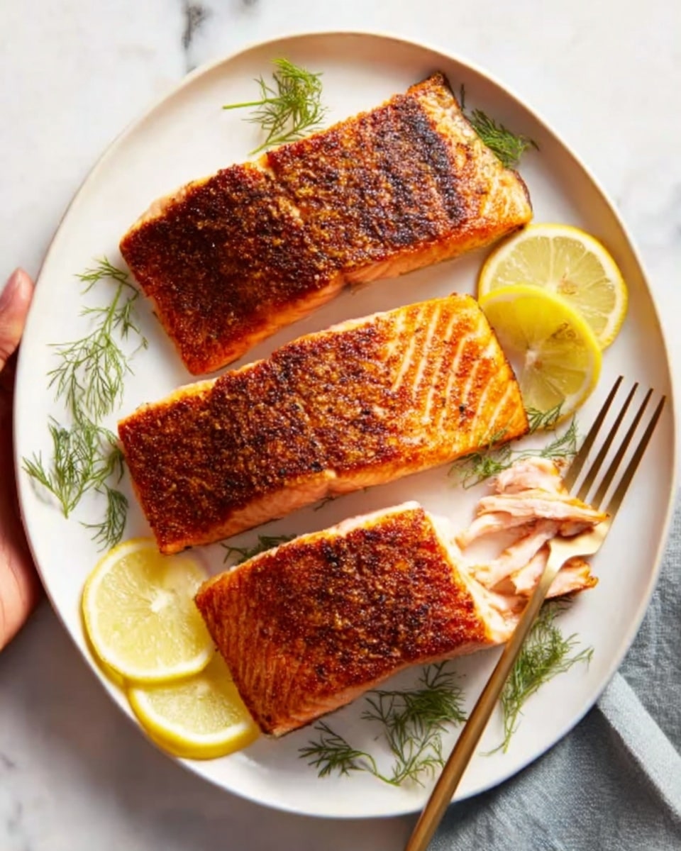 Baked Cajun Salmon with Parmesan Risotto Recipe - Recipe Image