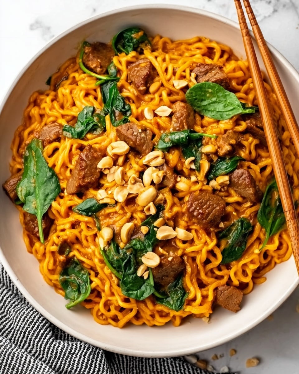 Sweet & Spicy Hot Chili Chicken Noodles with Basil Recipe - Recipe Image