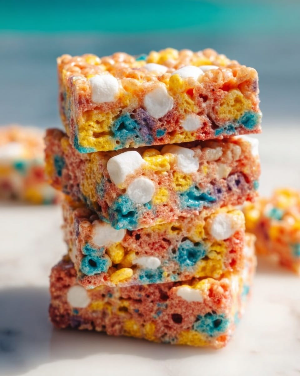 Fruity Pebbles Rice Krispie Treats Recipe - Recipe Image