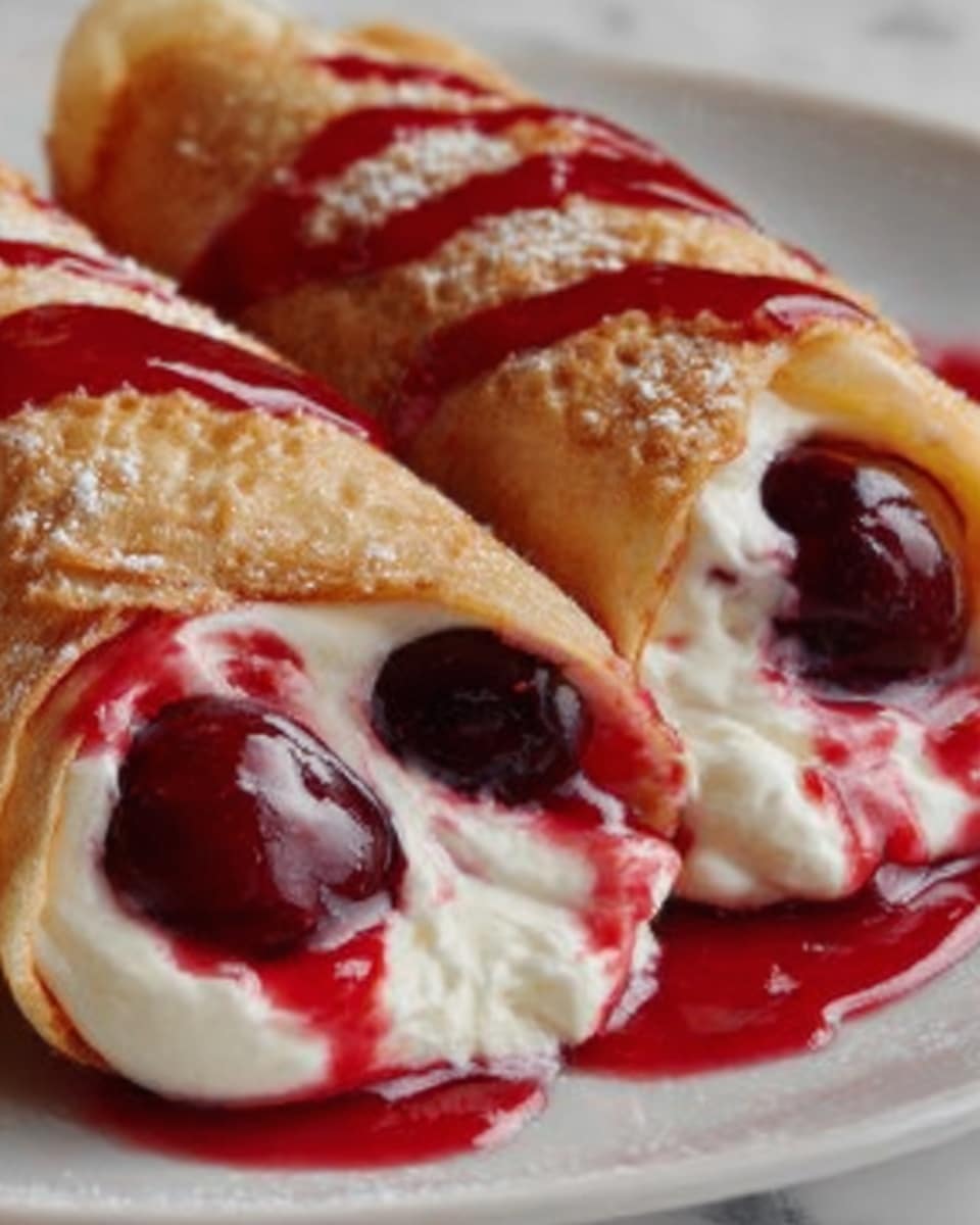 Cherry Cheesecake Chimichangas Recipe - Recipe Image