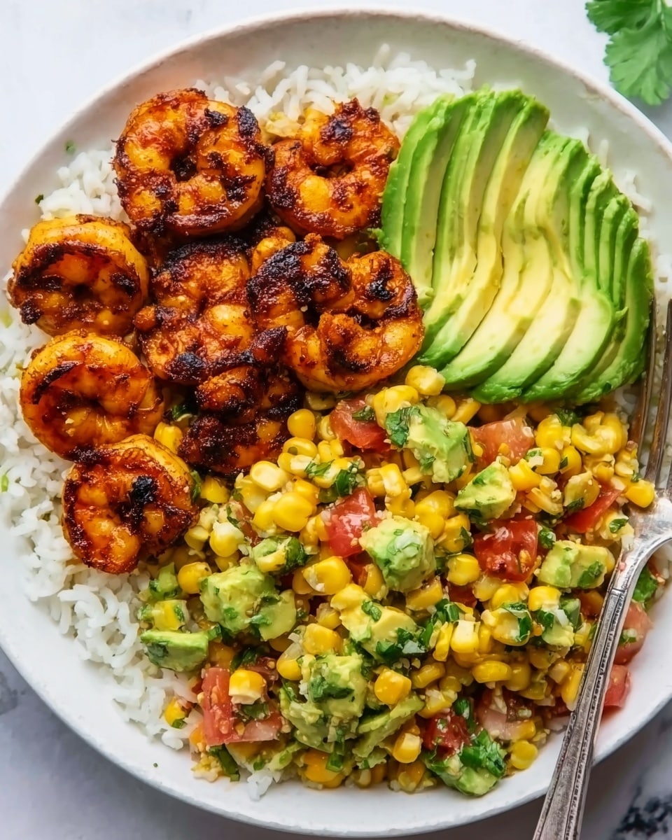 Chipotle Shrimp, Mango, and Avocado Rice Bowls Recipe - Recipe Image