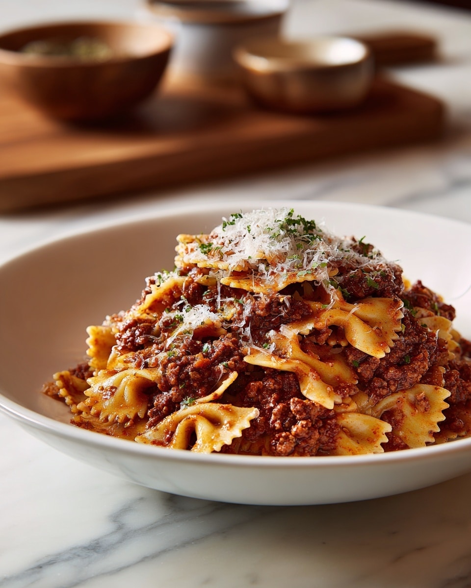 Bowtie Pasta Ziti with Ricotta and Mozzarella Recipe - Recipe Image