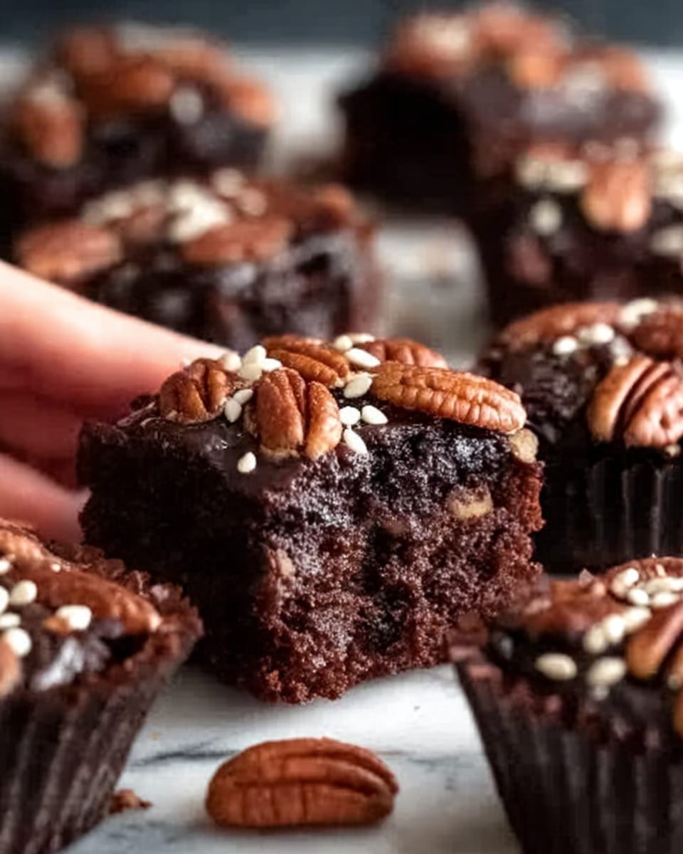 Irresistible Pecan Pie Brownie Bites Recipe - Recipe Image