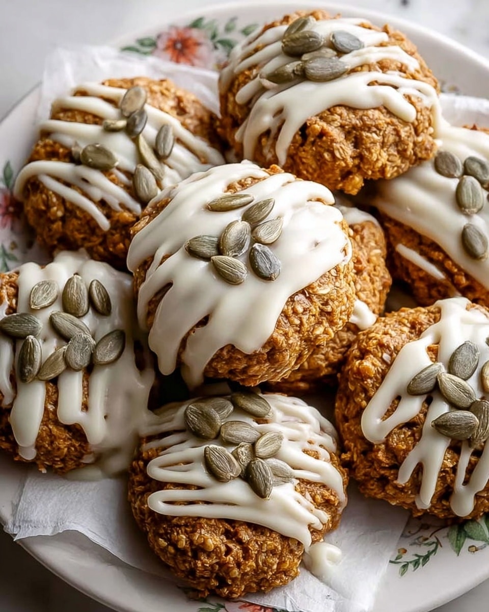 Pumpkin Oatmeal Cookies with Maple Frosting Recipe - Recipe Image
