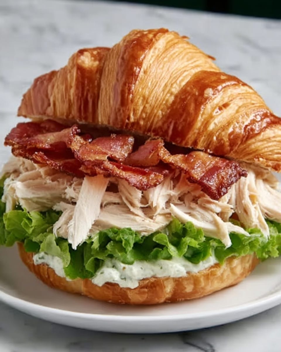 Chicken Caesar Croissant Sandwich Recipe - Recipe Image