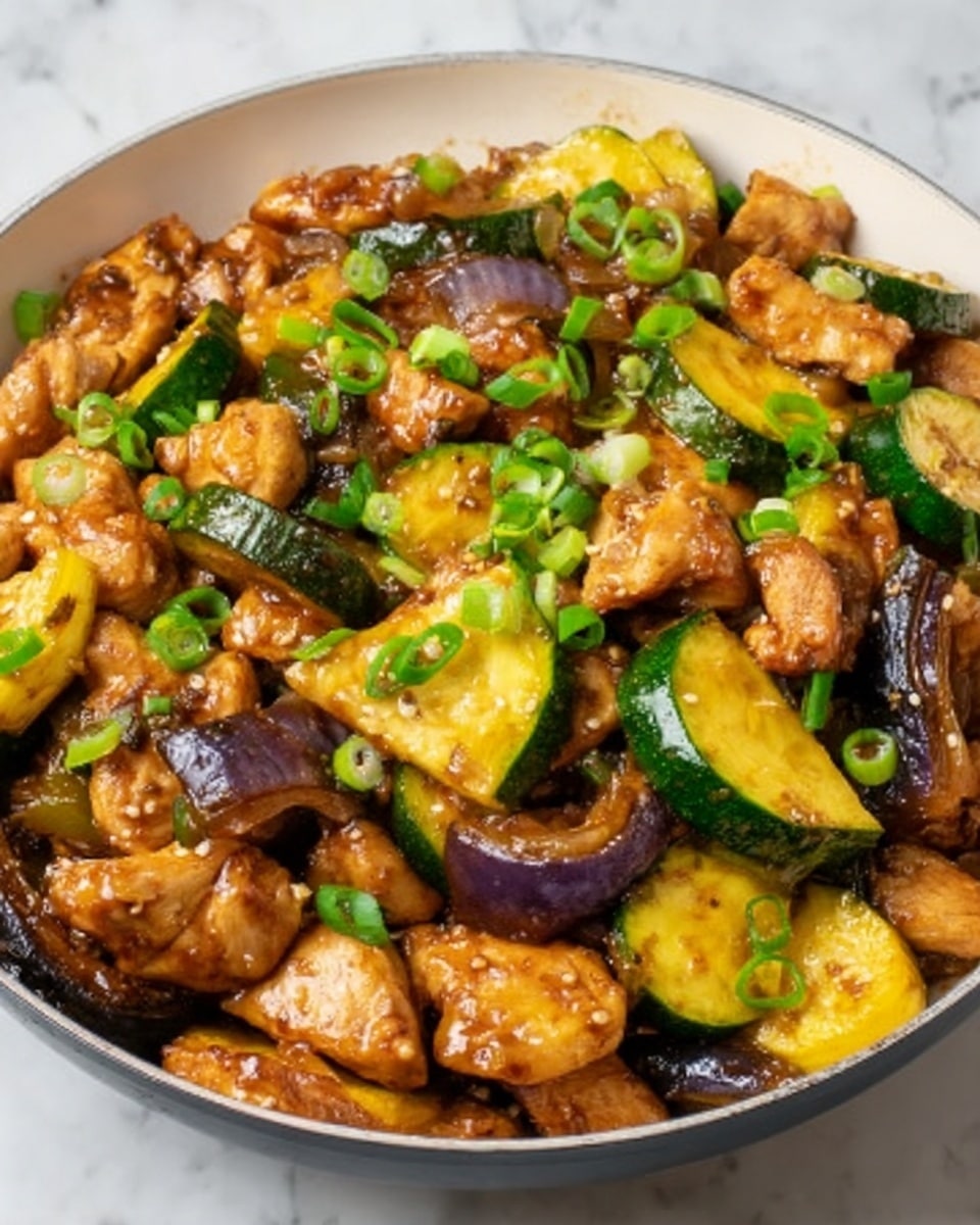 Zucchini Stir Fry with Chicken and Ginger Recipe - Recipe Image