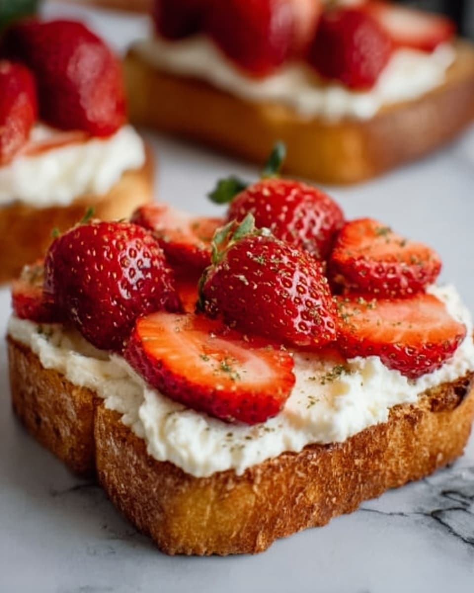 Roasted Strawberry Whipped Ricotta Toast Recipe - Recipe Image
