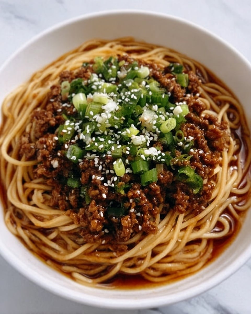 Mongolian Ground Beef Noodles Recipe - Recipe Image