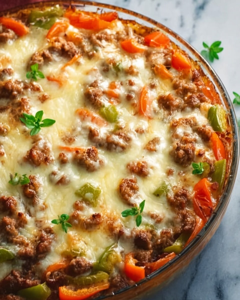 Southern Five-Layer Beef Casserole Recipe - Recipe Image