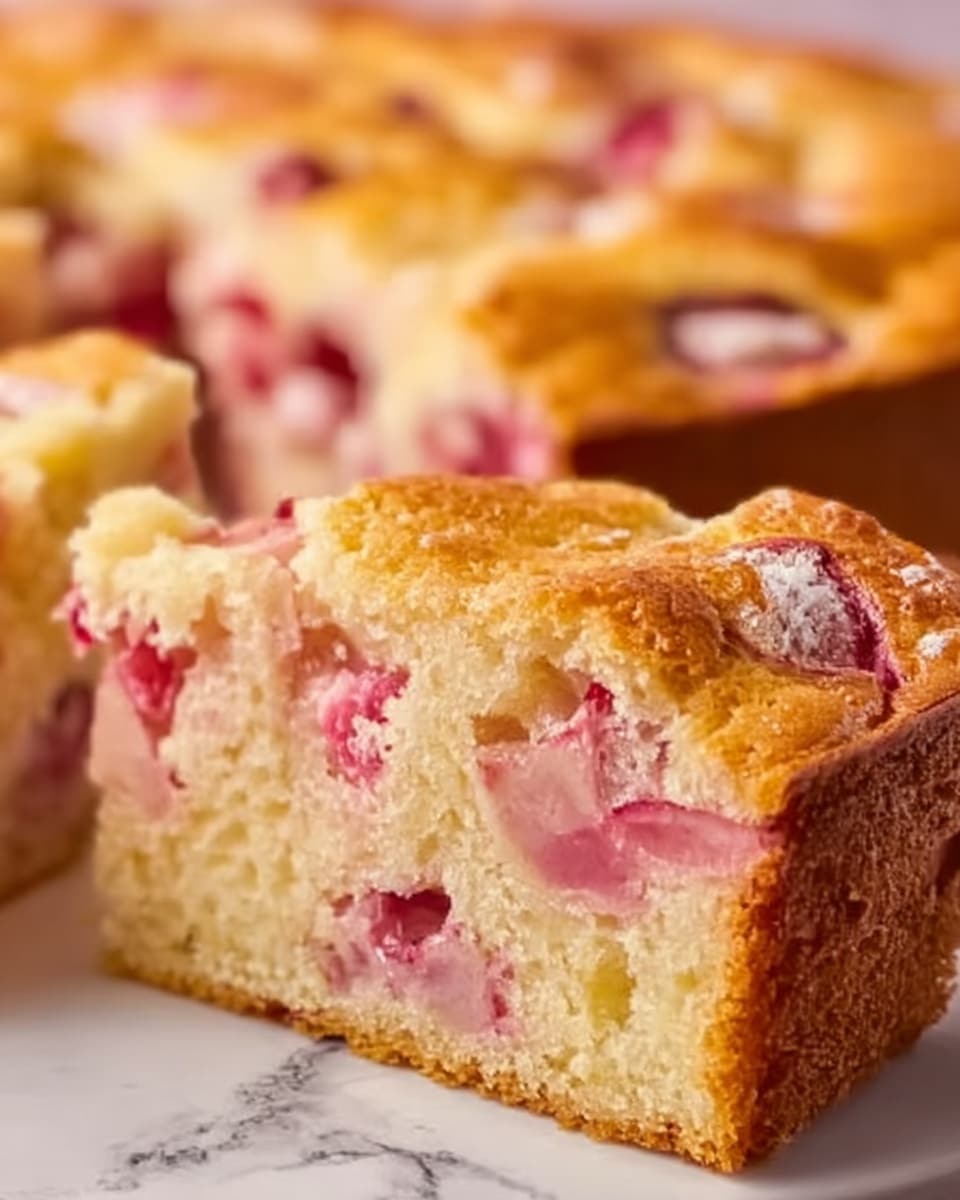 Norwegian Rhubarb Cake Recipe - Recipe Image
