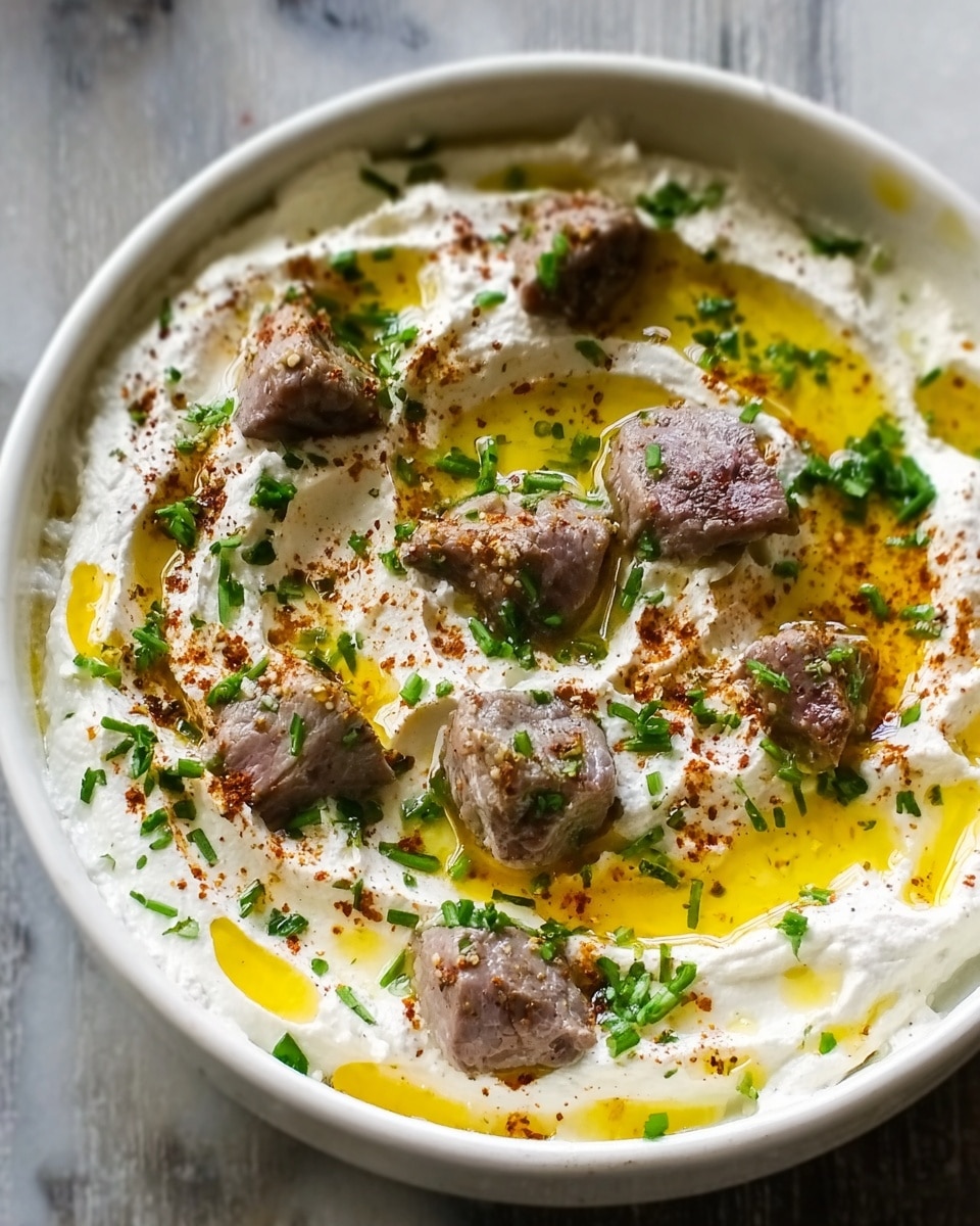 Roasted Garlic and Creamy Beef Dip with Hot Honey Recipe - Recipe Image