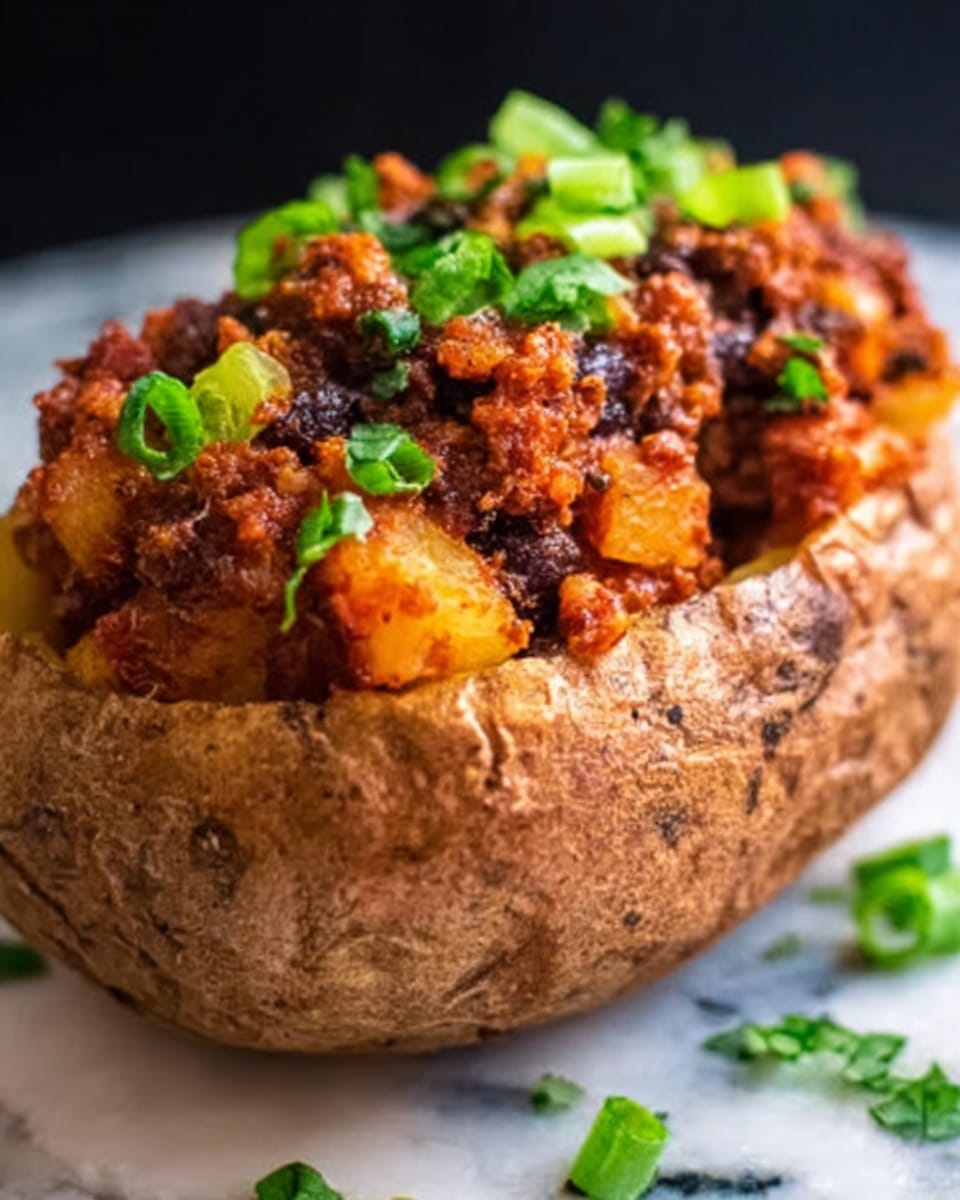 Barbecue Tempeh Stuffed Potatoes Recipe - Recipe Image
