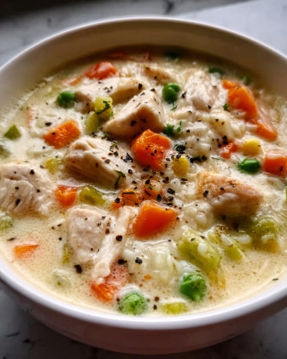 Creamy Chicken and Rice Soup Recipe - Recipe Image