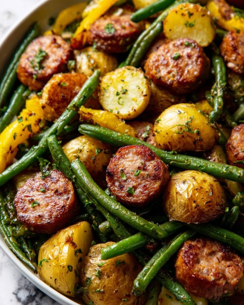 Air Fryer Sausage with Vegetables Recipe