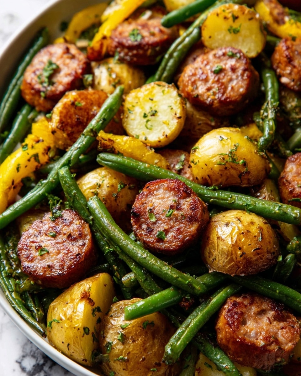 Air Fryer Sausage with Vegetables Recipe - Recipe Image