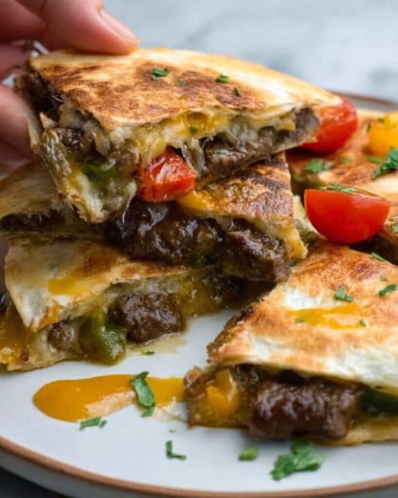 Chili Lime Steak Fajita Quesadillas Recipe