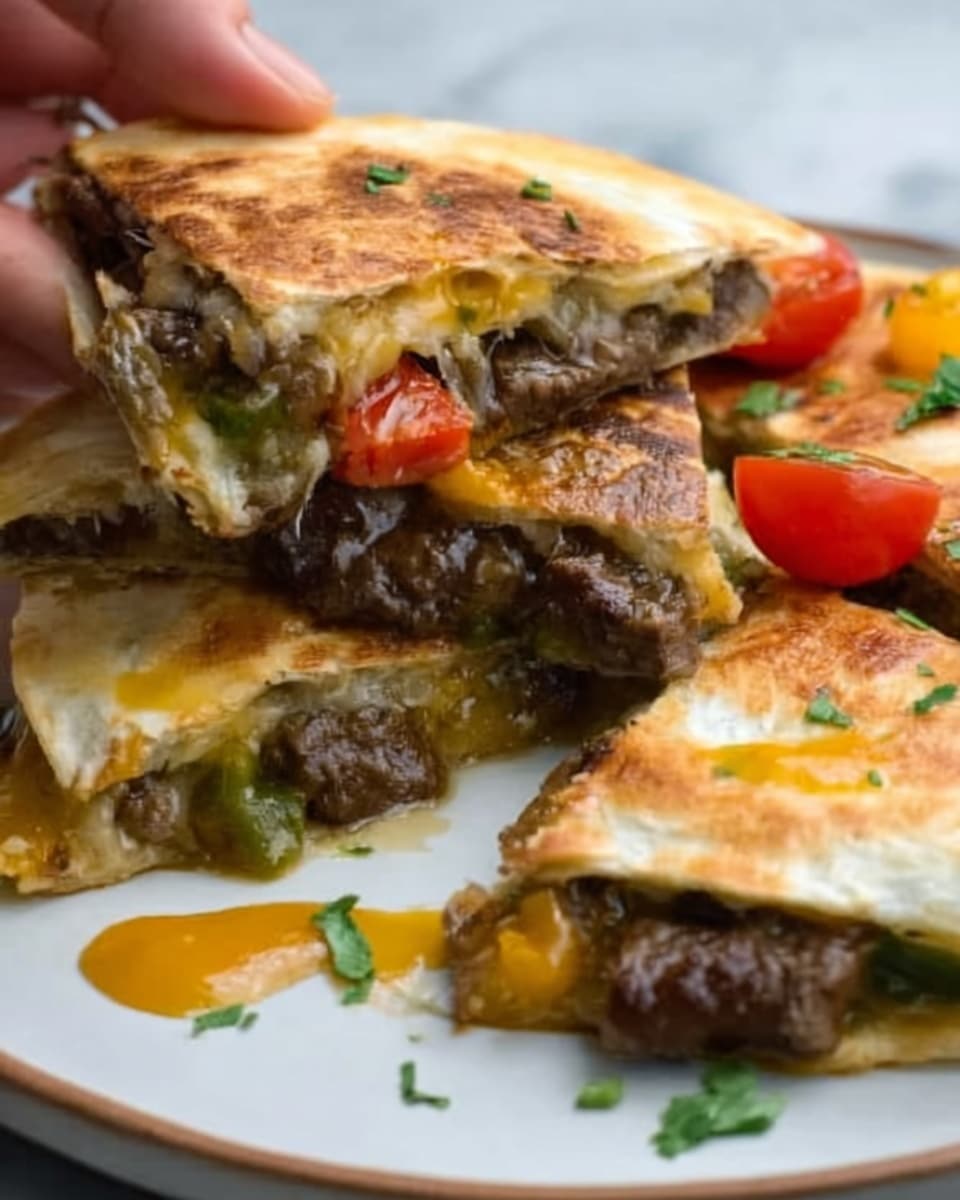 Chili Lime Steak Fajita Quesadillas Recipe - Recipe Image