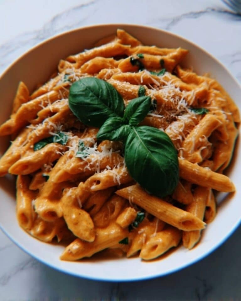 Creamy Tomato and Basil Penne Pasta Recipe