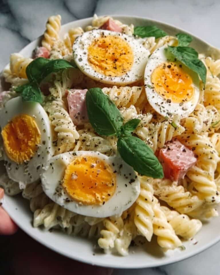 Creamy Pasta Salad with Hard-Boiled Eggs Recipe