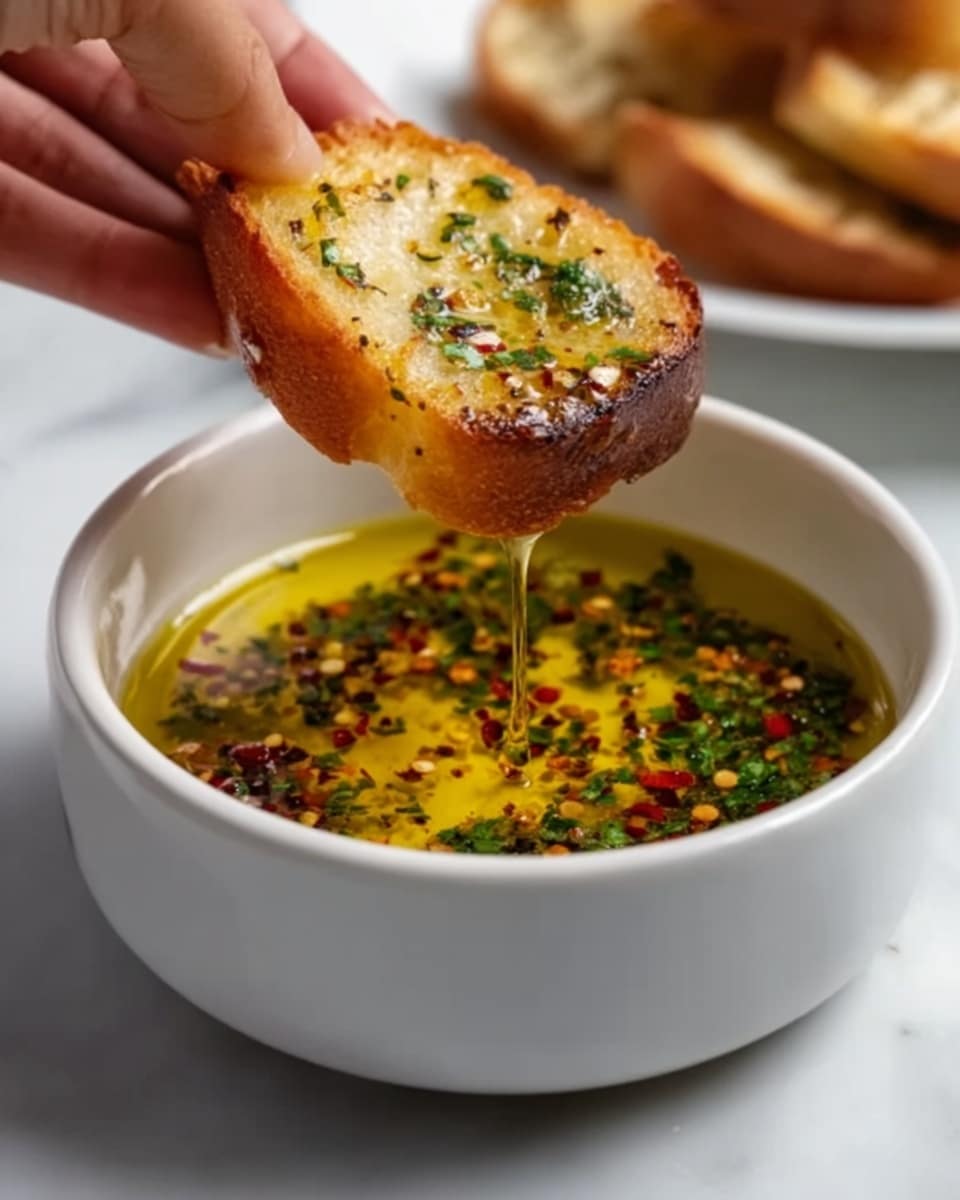 Olive Oil Bread Dip with Herbs and Garlic Recipe - Recipe Image