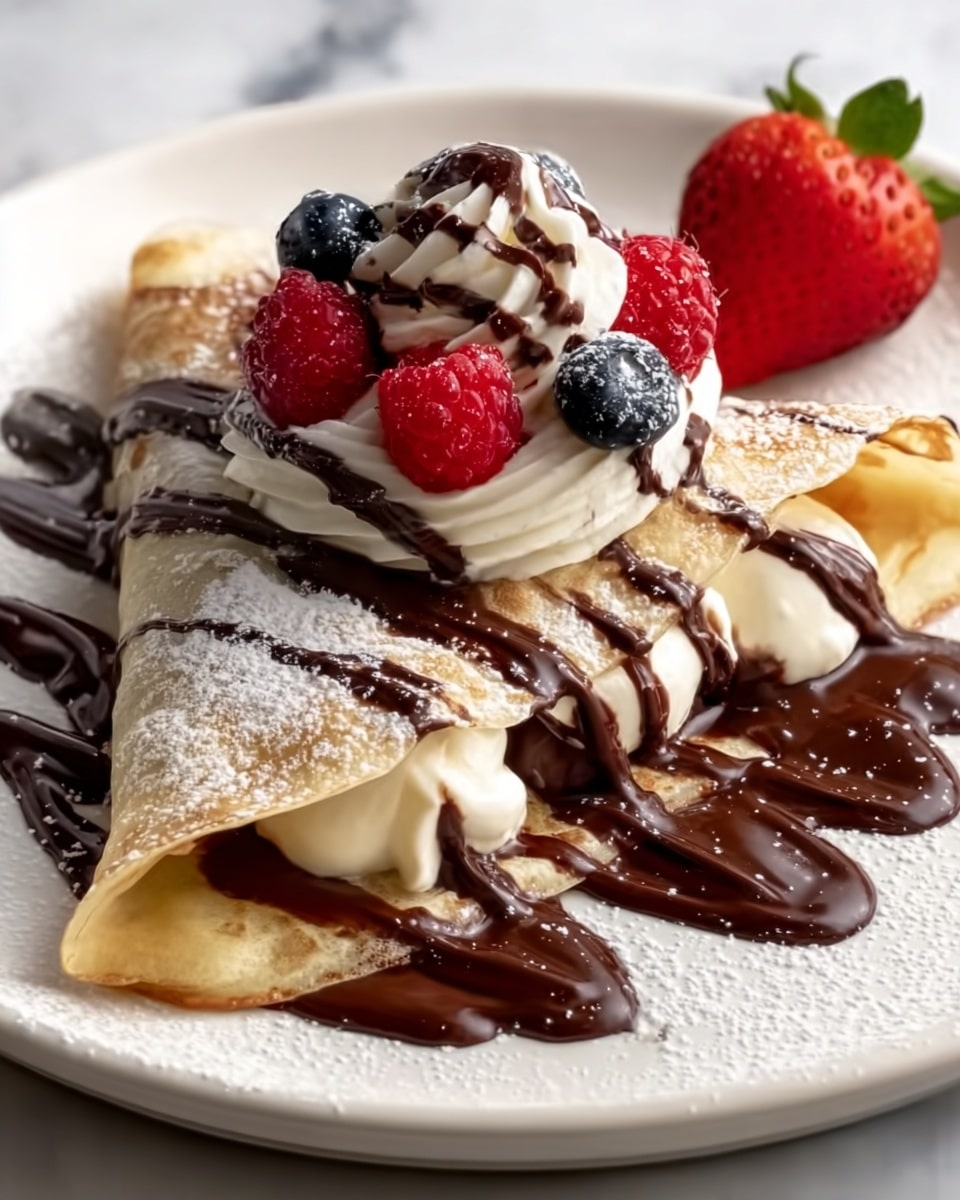 Easy Chocolate Crepes Recipe - Recipe Image