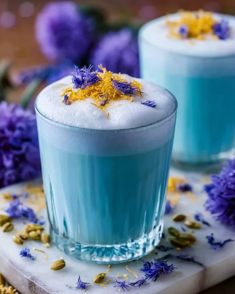 Iced Butterfly Pea Flower Tea Latte Recipe