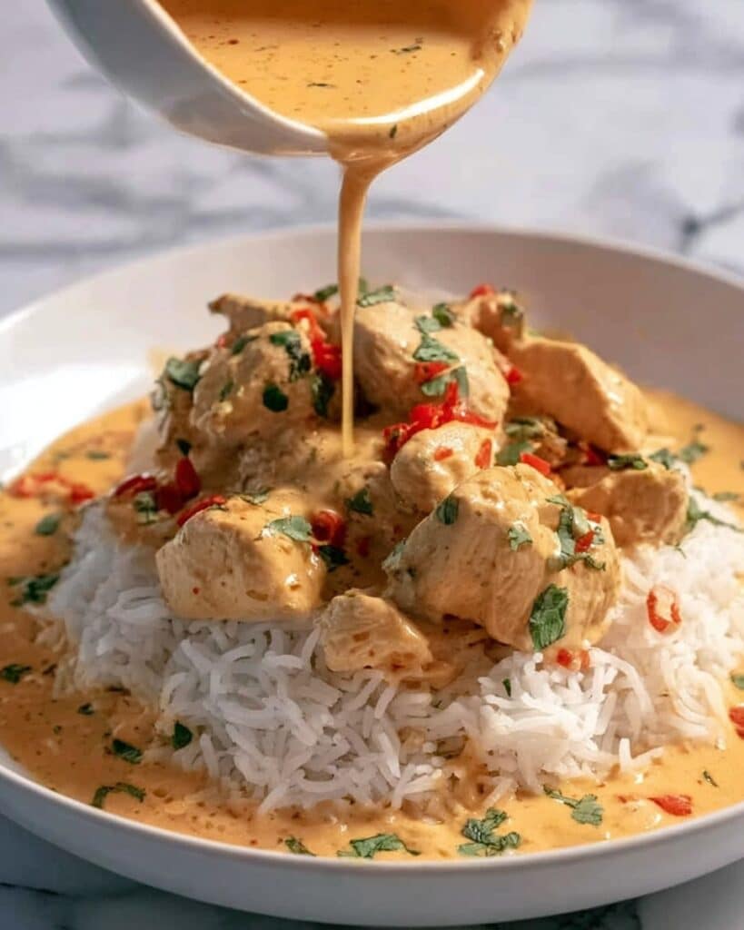 Creamy Paprika Chicken with Tender Rice in a Velvety Sauce Recipe