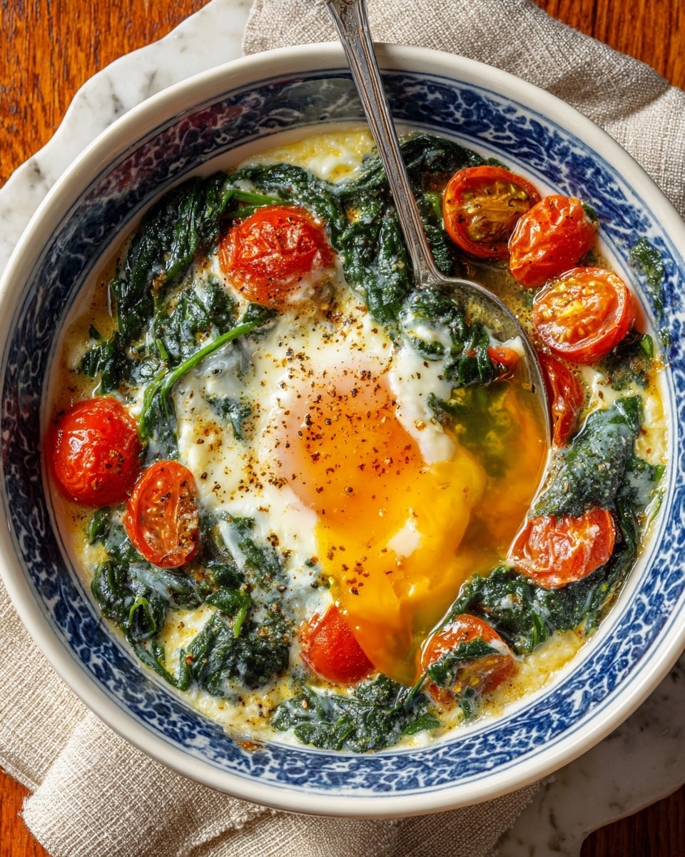 Egg White Scramble with Spinach and Tomatoes Recipe - Recipe Image
