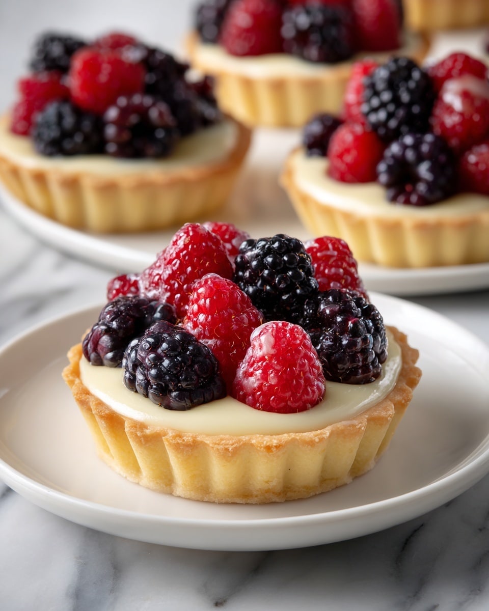 Berry Tartlets with Fresh Berries and Whipped Cream Recipe - Recipe Image