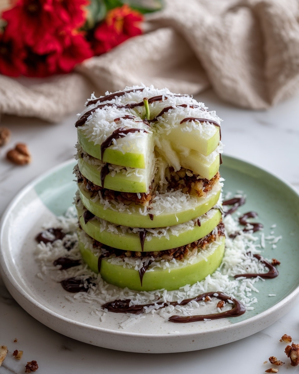 Samoa Apple Slices: Fried Apples with Caramel, Coconut, and Chocolate Recipe - Recipe Image