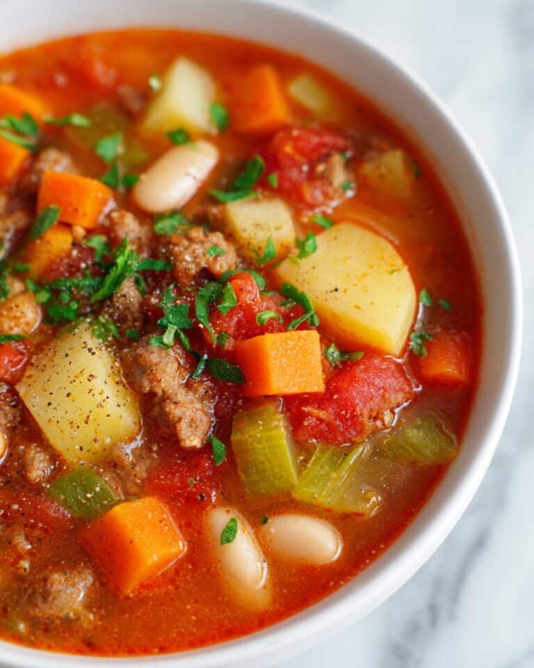 Hearty Minestrone Soup with Pasta and Beans Recipe