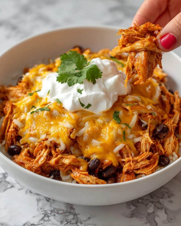 Cheesy Slow Cooker Chicken Enchilada Bake Recipe